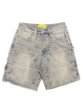 【送料無料】GUAPI VINTAGE BLUE STARS DENIM SHORTS