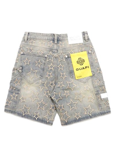 画像2: 【送料無料】GUAPI VINTAGE BLUE STARS DENIM SHORTS