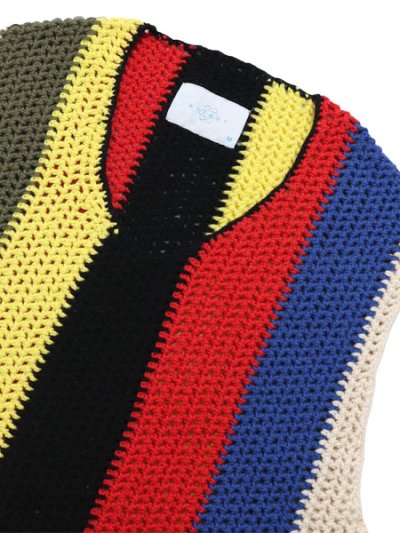 画像3: 【送料無料】WHIMSY SOCKS CROCHET KNIT VEST MULTI