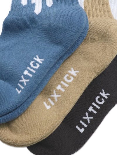 画像3: 【KIDS】LIXTICK REV V2 KIDS DRIP SOCKS 3P B.GRAY/BEIGE/GRAY