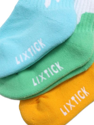 画像3: 【KIDS】LIXTICK REV BABY DRIP SOCKS 3P T.BLUE/YELLOW/MINT