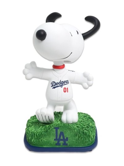 画像1: 【送料無料】FOCO PEANUTS SNOOPY BOBBLEHEAD DODGERS