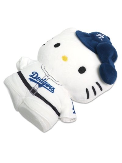 画像3: 【送料無料】FOCO HELLO KITTY TEAM COLOR BOW JERSEY PLUSH DODGERS