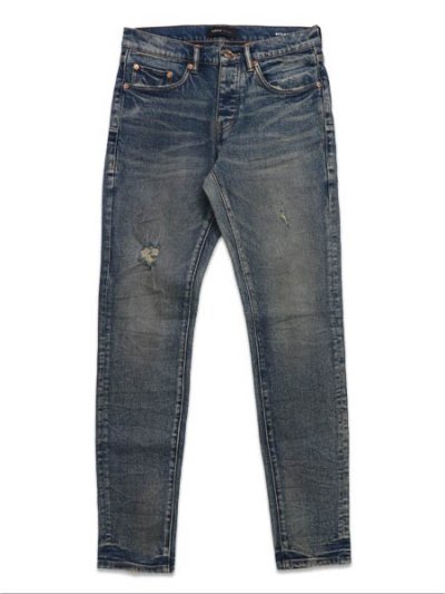 画像1: 【送料無料】PURPLE BRAND P001 SKINNY VINTAGE MECHANIC DIRTY MID INDIGO