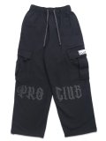 【送料無料】PRO CLUB MISTER CARTOON CARGO SWEATPANT BLACK