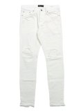 【送料無料】PURPLE BRAND P001 SKINNY WHITE DISTRESS