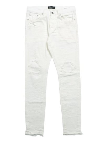 画像1: 【送料無料】PURPLE BRAND P001 SKINNY WHITE DISTRESS