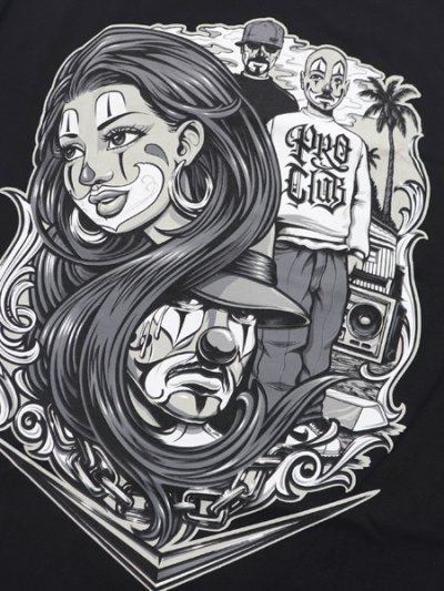 画像3: PRO CLUB MISTER CARTOON CHAINED TEE BLACK