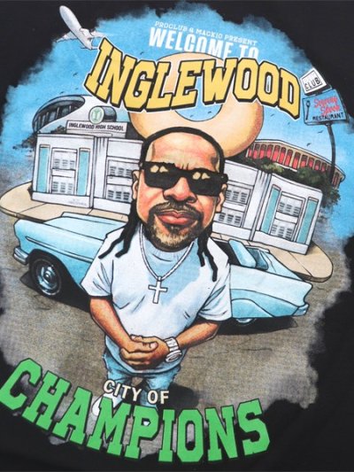 画像3: PRO CLUB MACK 10 INGLEWOOD CITY OF CHAMPIONS TEE BLACK