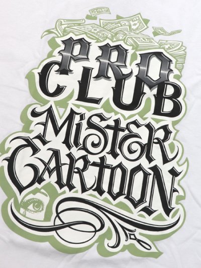 画像3: PRO CLUB MISTER CARTOON MONEY EYE TEE WHITE