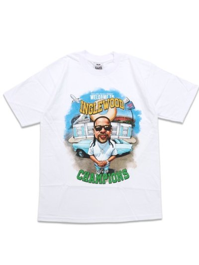 画像1: PRO CLUB MACK 10 INGLEWOOD CITY OF CHAMPIONS TEE WHITE