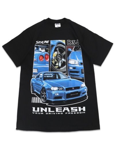 画像1: STREET WEAR SUPPLY GTR R34 SKYLINE UNLEASH TEE