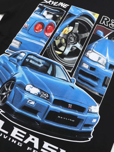 画像3: STREET WEAR SUPPLY GTR R34 SKYLINE UNLEASH TEE