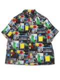 【送料無料】MARKET SMILEY COLLAGE SS WOVEN SHIRT MULTI