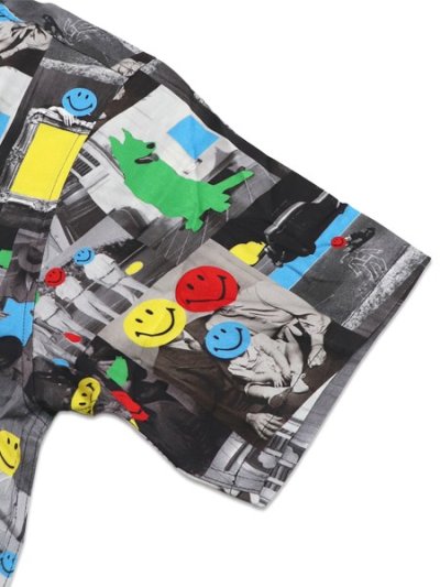 画像5: 【送料無料】MARKET SMILEY COLLAGE SS WOVEN SHIRT MULTI
