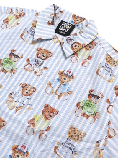 画像3: 【送料無料】MARKET TEDDY STRIPED SS WOVEN SHIRT MULTI