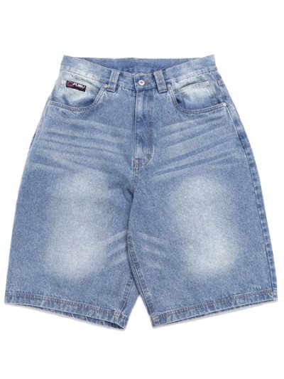 画像1: 【送料無料】FUBU DENIM BUGGY SHORTS L.BLUE