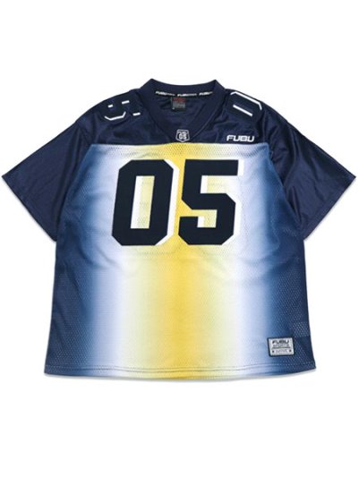 画像1: 【送料無料】FUBU OG GRADATION GAME SHIRTS NAVY