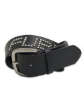 FUBU STUDS GENUINE LEATHER BELT BLACK
