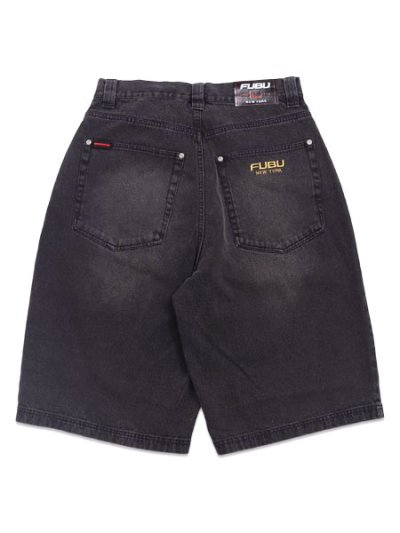 画像2: 【送料無料】FUBU DENIM BUGGY SHORTS BLACK
