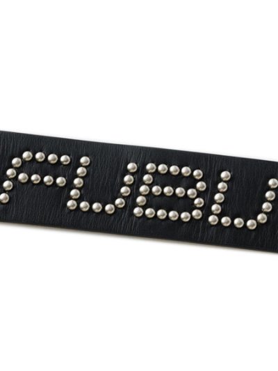 画像3: FUBU STUDS GENUINE LEATHER BELT BLACK