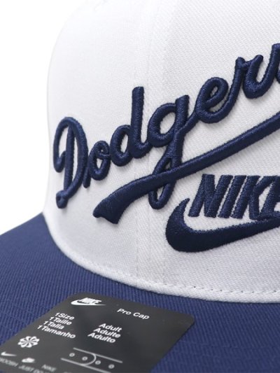 画像7: NIKE COOPERSTOWN DF PRO STRUCTURED SQUARE BILL CAP BKD WH/LBL