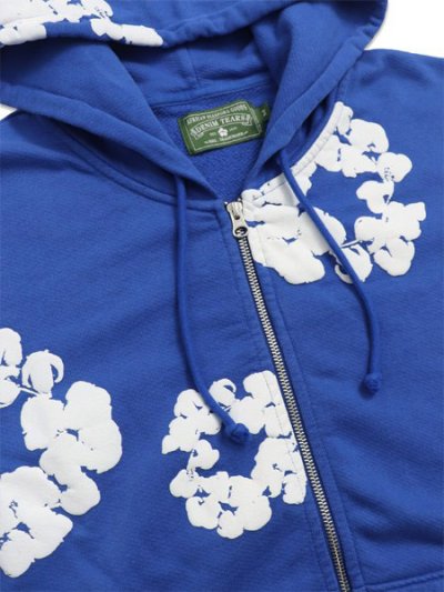 画像3: 【送料無料】DENIM TEARS COTTON WREATH ZIP HOODIE BLUE