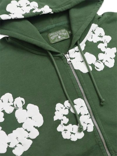 画像3: 【送料無料】DENIM TEARS COTTON WREATH ZIP HOODIE GREEN