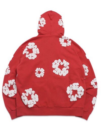 画像2: 【送料無料】DENIM TEARS COTTON WREATH ZIP HOODIE RED