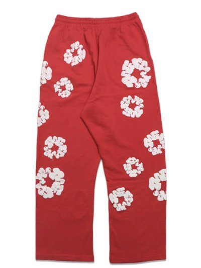 画像2: 【送料無料】DENIM TEARS COTTON WREATH OPEN HEM SWEATPANTS RED