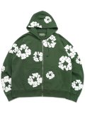 【送料無料】DENIM TEARS COTTON WREATH ZIP HOODIE GREEN