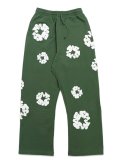 【送料無料】DENIM TEARS COTTON WREATH OPEN HEM SWEATPANTS GREEN