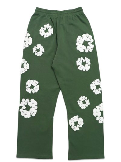 画像2: 【送料無料】DENIM TEARS COTTON WREATH OPEN HEM SWEATPANTS GREEN