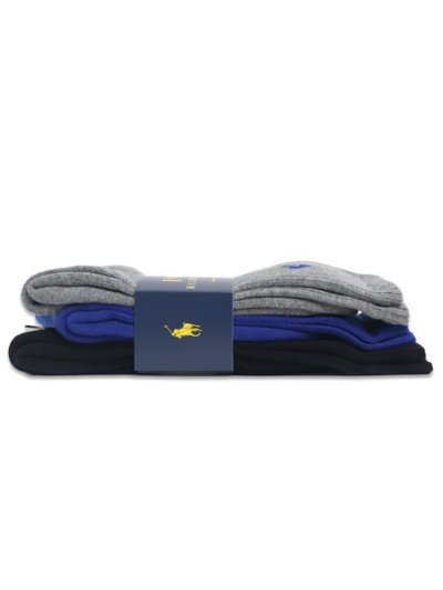 画像2: POLO RALPH LAUREN CUSHIONED RIB CREW 3PK SOCKS