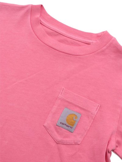 画像3: 【KIDS】CARHARTT KIDS CH LS GARMENT DYE POCKET TEE-PINK LEMON