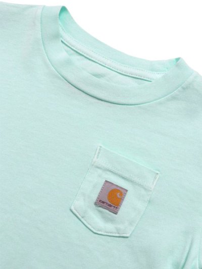 画像3: 【KIDS】CARHARTT KIDS TD LS GARMENT DYE POCKET TEE-MINT GREEN