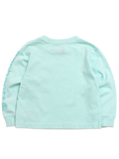 画像2: 【KIDS】CARHARTT KIDS TD LS GARMENT DYE POCKET TEE-MINT GREEN