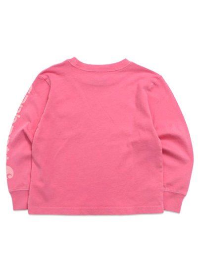 画像2: 【KIDS】CARHARTT KIDS CH LS GARMENT DYE POCKET TEE-PINK LEMON