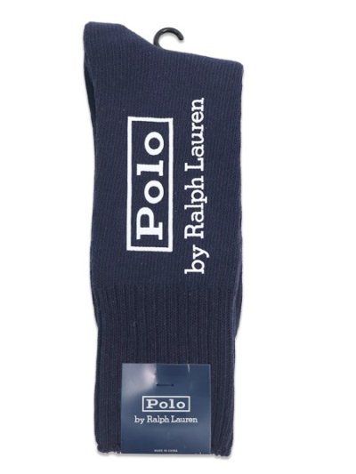 画像1: POLO RALPH LAUREN ORIGINAL LABEL LOGO CREW SOCKS