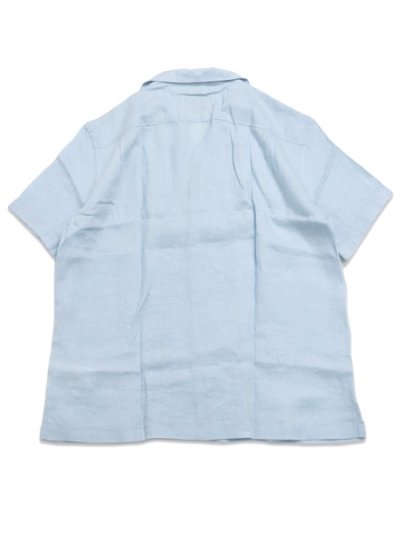 画像2: 【送料無料】REIGNING CHAMP LINEN RETREAT RELAXED CAMP SHIRT LIGHT BLUE