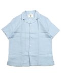 【送料無料】REIGNING CHAMP LINEN RETREAT RELAXED CAMP SHIRT LIGHT BLUE