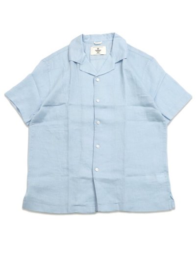 画像1: 【送料無料】REIGNING CHAMP LINEN RETREAT RELAXED CAMP SHIRT LIGHT BLUE
