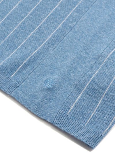 画像5: 【送料無料】REIGNING CHAMP COTTON LINEN STRIPE PIAZZA SHIRT GULF/IVORY