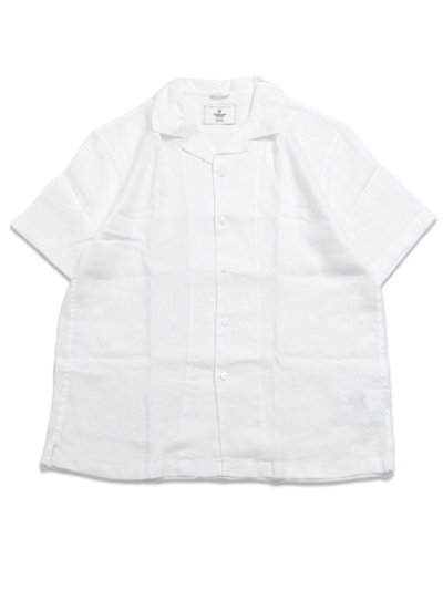 画像1: 【送料無料】REIGNING CHAMP LINEN RETREAT RELAXED CAMP SHIRT WHITE