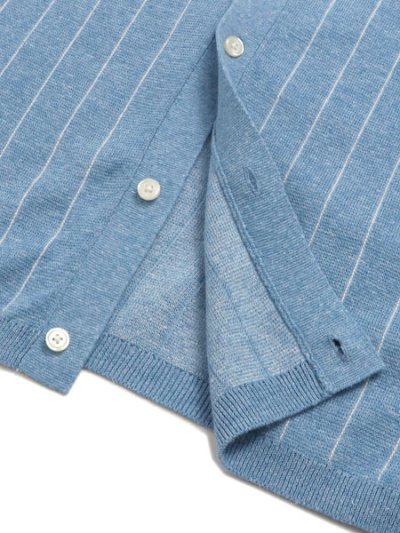 画像4: 【送料無料】REIGNING CHAMP COTTON LINEN STRIPE PIAZZA SHIRT GULF/IVORY