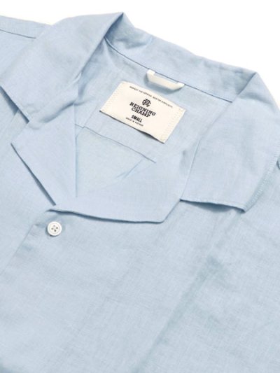 画像3: 【送料無料】REIGNING CHAMP LINEN RETREAT RELAXED CAMP SHIRT LIGHT BLUE