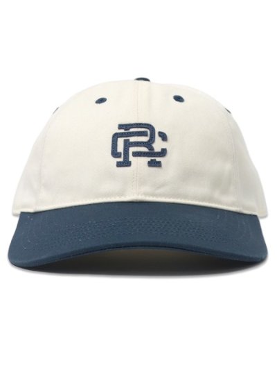 画像2: REIGNING CHAMP COLOUR BLOCK MONOGRAM STRAPBACK CAP BERMUDA/IVORY