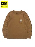 【KIDS】CARHARTT KIDS CH LS GARMENT DYE POCKET TEE-CARHARTT BRN