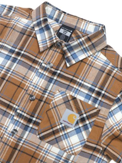 画像3: 【KIDS】CARHARTT KIDS YOUTH FLANNEL SHIRT-CARHARTT BROWN