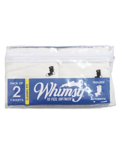画像1: WHIMSY SOCKS 2 PACK TEE WHITE